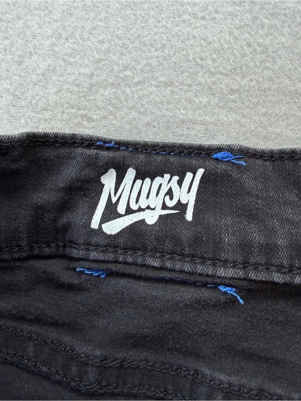 Mugsy Squid Inks Jeans 42x30 Black Stretch Casual Modern Straight Fits 38 X 28.5